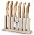Set cutite friptura Claude Dozorme Grillade cu maner din lemn maslin, 6 piese, suport lemn