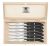 Set cutite friptura Claude Dozorme Laguiole cu maner lemn abanos, 6 piese, bolster otel, cutie lemn fag