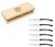 Set cutite friptura Claude Dozorme Classic Le Thiers Liner cu maner negru, 6 piese, cutie lemn fag