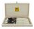 Set cutite friptura Claude Dozorme Capucin cu maner rasina crem, 6 piese, cutie lemn fag