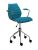 Scaun birou cu brate Kartell Maui Soft, design Vico Magistretti, Trevira turcoaz