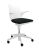 Scaun birou cu brate Kartell Spoon Chair, design Antonio Citterio & Toan Nguyen, alb-negru