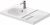 Lavoar Duravit Aurena 80x50cm, HygieneGlaze Plus, montare pe mobilier, orientare stanga, ventil ceramic inclus, alb mat