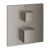 Baterie dus termostatata Grohe Grohtherm Cube cu 1 functie, montaj incastrat, necesita corp ingropat, brushed hard graphite