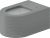 Vas wc suspendat Duravit Millio DuroCast, interior ceramic alb cu HygieneGlaze, Surface Grooves, gri mat