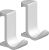 Set 2 agatatori Hansgrohe WallStoris cu fixare pe bara suport, alb mat