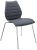 Scaun Kartell Maui Soft Trevira design Vico Magistretti, baza crom, tapiterie Trevira gri