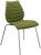 Scaun Kartell Maui Soft Trevira design Vico Magistretti, baza crom, tapiterie Trevira verde