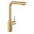 Baterie bucatarie Grohe Essence cu dus extractibil dual spray, pipa L, brushed cool sunrise