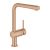 Baterie bucatarie Grohe Minta cu dus extractibil dual spray, pipa L, brushed warm sunset