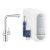 Baterie bucatarie Grohe Blue Home Duo cu dus extractibil, pipa L, sistem filtrare, racire si carbonatare, starter kit, crom