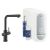 Baterie bucatarie Grohe Blue Home Duo cu dus extractibil, pipa L, sistem filtrare, racire si carbonatare, starter kit, velvet black