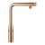 Baterie bucatarie Grohe Essence SmartControl cu dus extractibil, pipa L, warm sunset