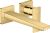 Baterie lavoar Hansgrohe Metropol de perete, pipa 225mm, fara ventil, necesita corp incastrat, gold optic lustruit