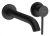 Baterie lavoar Kludi Bozz de perete, pipa 230mm, necesita corp ingropat, negru mat