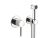 Set dus igiena intima Kludi Bozz cu para, agatatoare, furtun de dus 1250mm si baterie incastrata, crom