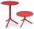 Masa exterior Nardi Spritz, h 76.5cm, diametru 60.5cm, rosu