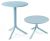 Masa exterior Nardi Spritz, h 76.5cm, diametru 60.5cm, albastru celeste