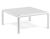 Masuta exterior Nardi Komodo Tavolino Vetro, blat sticla, 70x70cm, h32.5cm, alb