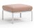 Pouf exterior Nardi Komodo 5, 72x72cm, cadru alb, perna roz quarzo