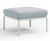 Pouf exterior Nardi Komodo 5, 72x72cm, cadru alb, perna bleu ghiaccio Sunbrella