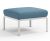 Pouf exterior Nardi Komodo 5, 72x72cm, cadru alb, perna albastru adriatic Sunbrella