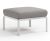 Pouf exterior Nardi Komodo 5, 72x72cm, cadru alb, perna gri komodo