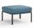 Pouf exterior Nardi Komodo 5, 72x72cm, cadru antracit, perna albastru adriatic Sunbrella