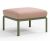 Pouf exterior Nardi Komodo 5, 72x72cm, cadru verde, perna roz quarzo