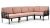 Canapea modulara exterior Nardi Komodo 5, 294x154cm, cadru antracit, perne roz quarzo