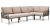 Canapea modulara exterior Nardi Komodo 5, 294x154cm, cadru tortora, perne canvas Sunbrella
