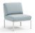 Element central Nardi Komodo 5, 72cm, cadru alb, perne bleu ghiaccio Sunbrella