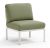 Element central Nardi Komodo 5, 72cm, cadru alb, perne verde giungla Sunbrella