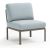 Element central Nardi Komodo 5, 72cm, cadru tortora, perne bleu ghiaccio Sunbrella