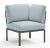 Element de colt Nardi Komodo 5, 78cm, cadru antracit, perne bleu ghiaccio Sunbrella