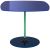 Masuta Kartell Thierry design Piero Lissoni, 45x45x45cm, baza metal, blat sticla, albastru