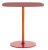 Masa Kartell Thierry Bistrot design Piero Lissoni, 70x70x72cm, baza metal, blat sticla, bordeaux