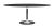 Masa Kartell Thierry XXL design Piero Lissoni, 192x118x72cm, baza metal, blat sticla, negru