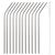 Set 12 paie Paderno Happy Hour 21.5cm, d 6mm, cu perie curatare, inox