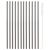 Set 12 paie drepte Paderno Happy Hour 21.5cm, d 6mm, cu perie curatare, inox negru