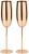 Set 2 pahare sampanie Paderno Flute 270ml, inox, cupru
