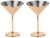 Set 2 pahare Paderno Martini 200ml, inox, cupru