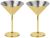 Set 2 pahare Paderno Martini 200ml, inox, auriu