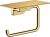 Suport hartie igienica cu raft Hansgrohe AddStoris, gold optic lustruit