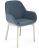 Scaun Kartell Clap design Patricia Urquiola, baza alb, tapiterie Aquaclean albastru pudrat