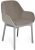 Scaun Kartell Clap design Patricia Urquiola, baza gri, tapiterie Aquaclean ecru