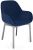 Scaun Kartell Clap design Patricia Urquiola, baza gri, tapiterie Aquaclean albastru