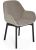 Scaun Kartell Clap design Patricia Urquiola, baza negru, tapiterie Aquaclean ecru