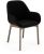 Scaun Kartell Clap design Patricia Urquiola, baza grej, tapiterie Aquaclean negru