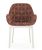 Scaun Kartell Clap design Patricia Urquiola, baza alb, tapiterie Rubelli Quatrefoil by Luke Edward Hall, Brown